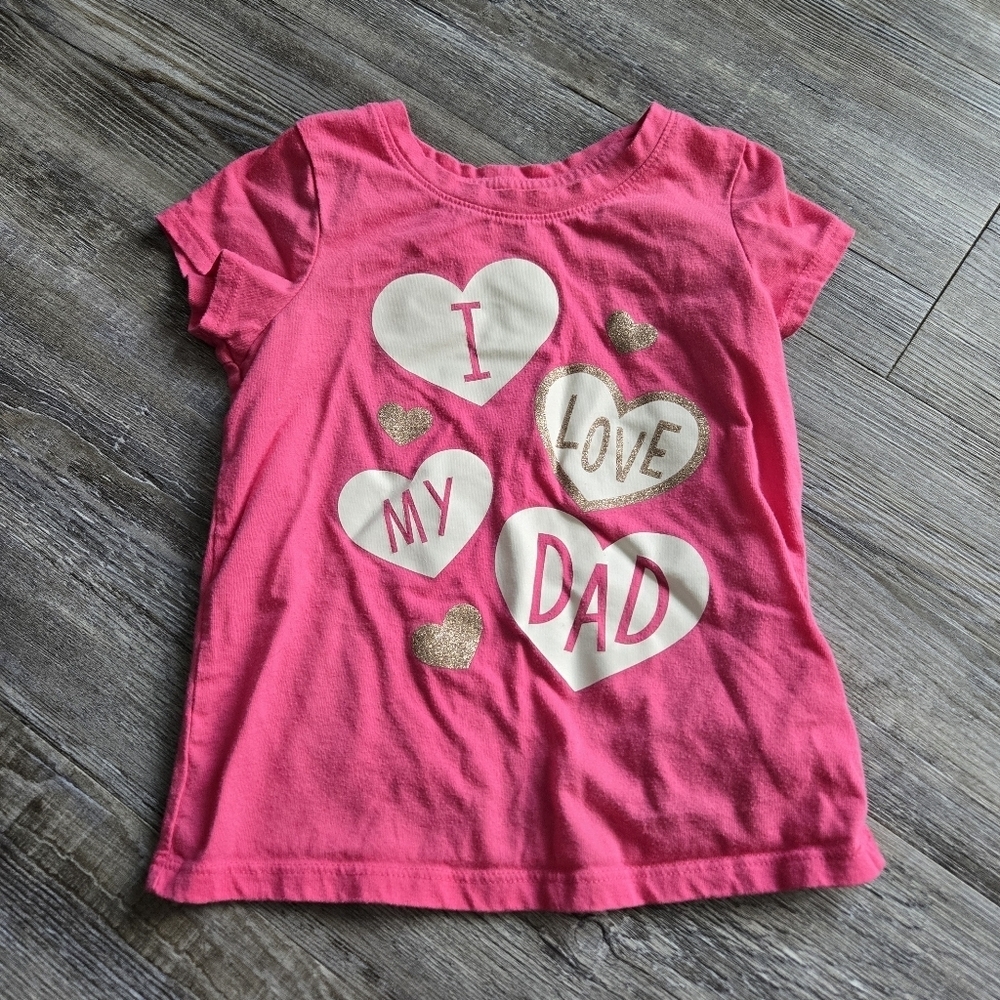 4T Girls Pink Heart Kids Shirt